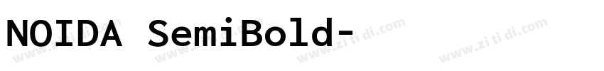 NOIDA SemiBold字体转换